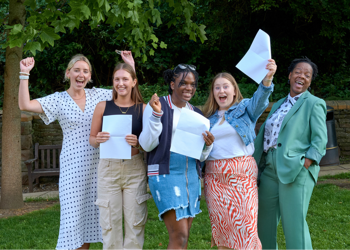 V6 students celebrate A-level success