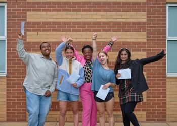 V6 students celebrate A-level success